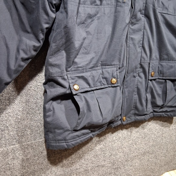 Vintage Haband's Stag Hill Men's Large Navy Blue Jacket "Missing the hood" - Picture 8 of 15